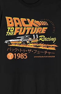Back to the Future Long Flames Racing T-Shirt