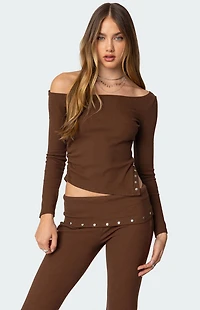 Edikted Aries Studded Asymmetric Top