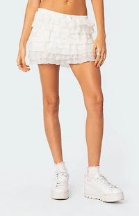 Edikted Adeena Layered Ruffle Mini Skirt
