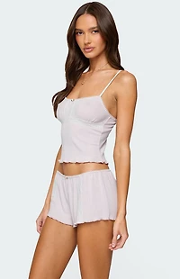 Edikted Sephi Lacey Pointelle Tank Top