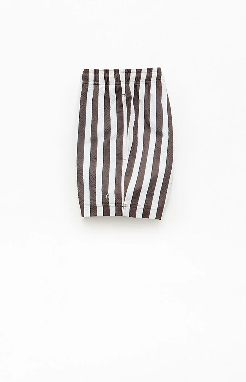 Pacsun Sand Striped Seersucker 4.5" Swim Trunks