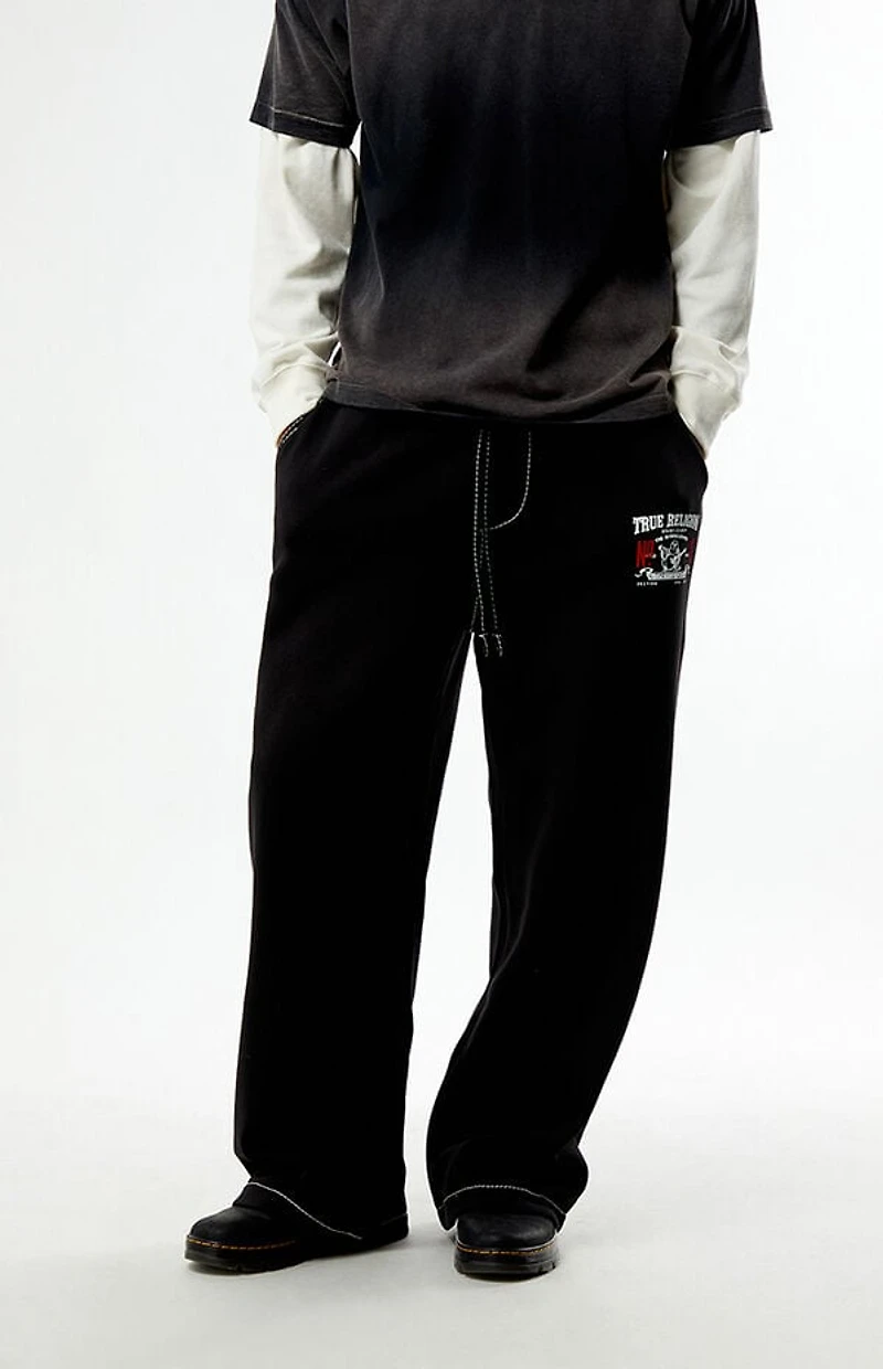 True Religion Big T Logo Baggy Sweatpants