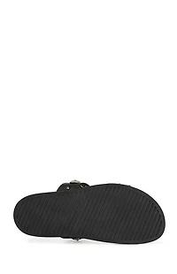 AZALEA WANG Women's Storge Black Flat Sandals