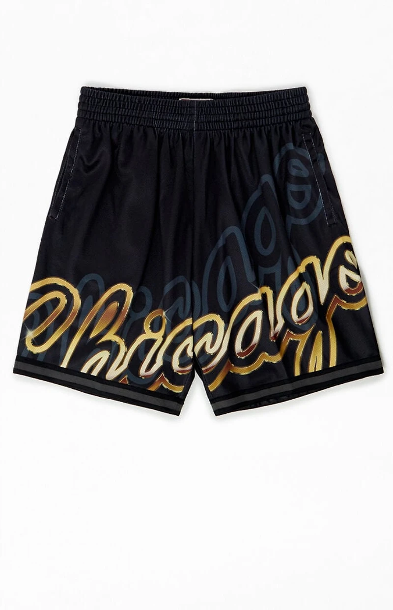 Mitchell & Ness Chicago Bulls Big Font Mesh Basketball Shorts