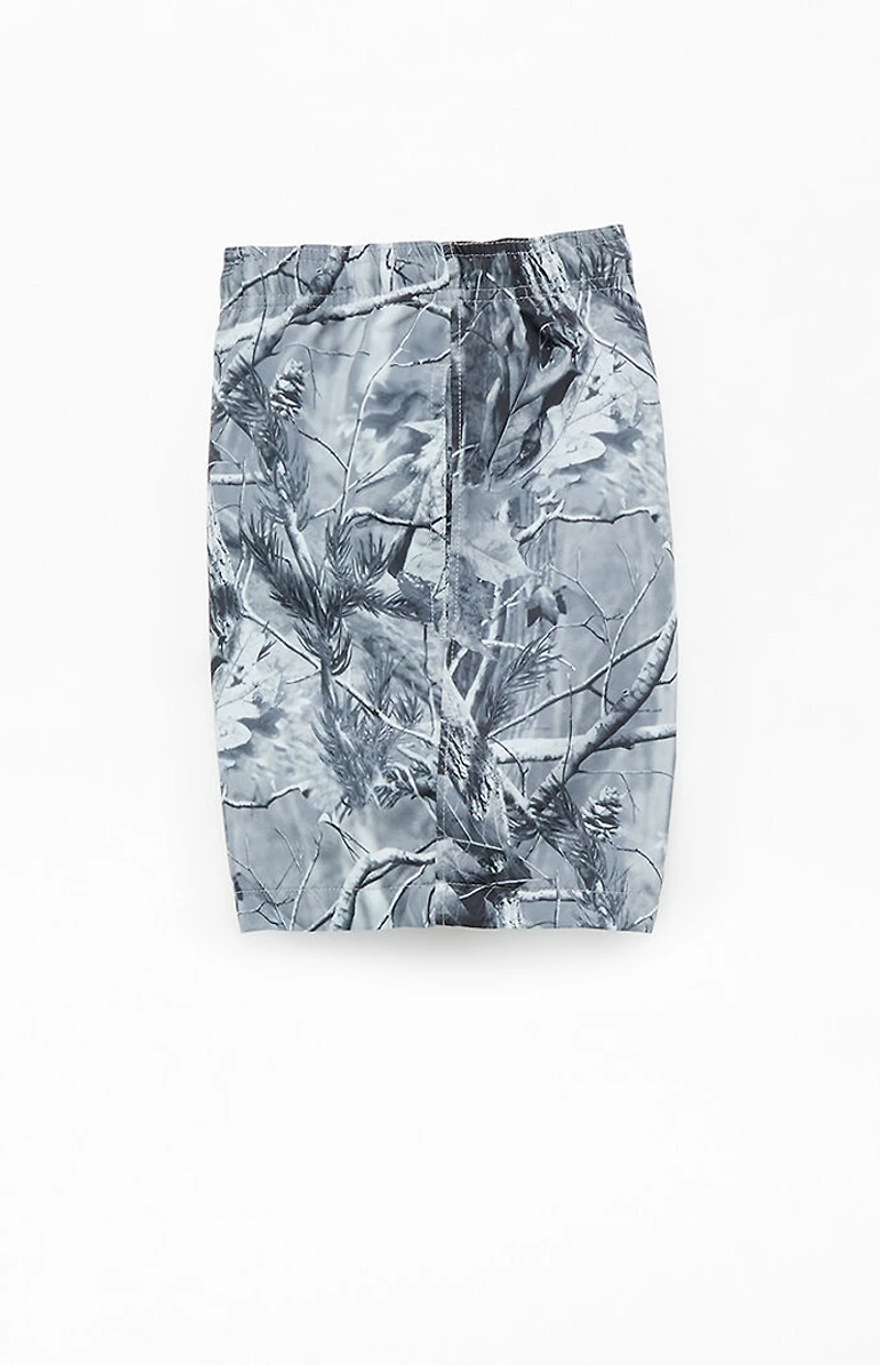 Pacsun Grey Camo 4.5" Swim Trunks