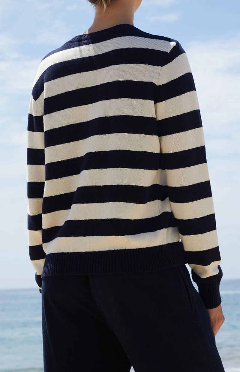 John Galt Striped Amalie Cardigan