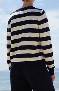 John Galt Striped Amalie Cardigan