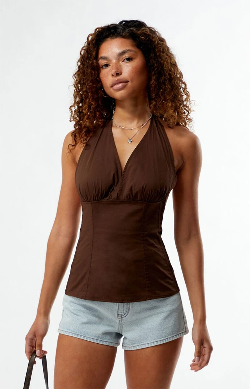 WEWOREWHAT Halter Corset Top