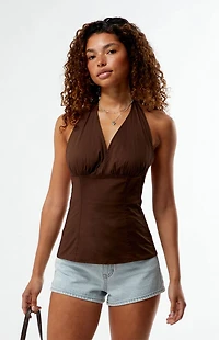 WEWOREWHAT Halter Corset Top