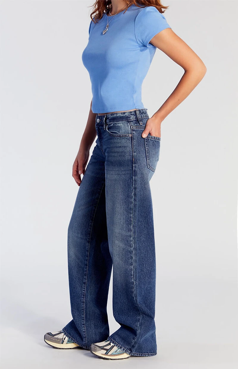 Pacsun Casey Low Rise Baggy Jeans Dark Indigo