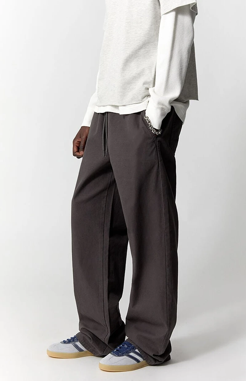 Pacsun Gray Chain Embroidered Baggy Pants