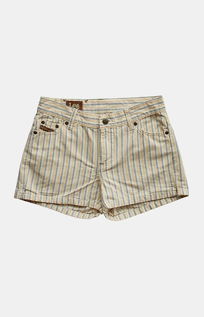 PS VINTAGE 2000s Striped Y2K Lee Low Rise Shorts