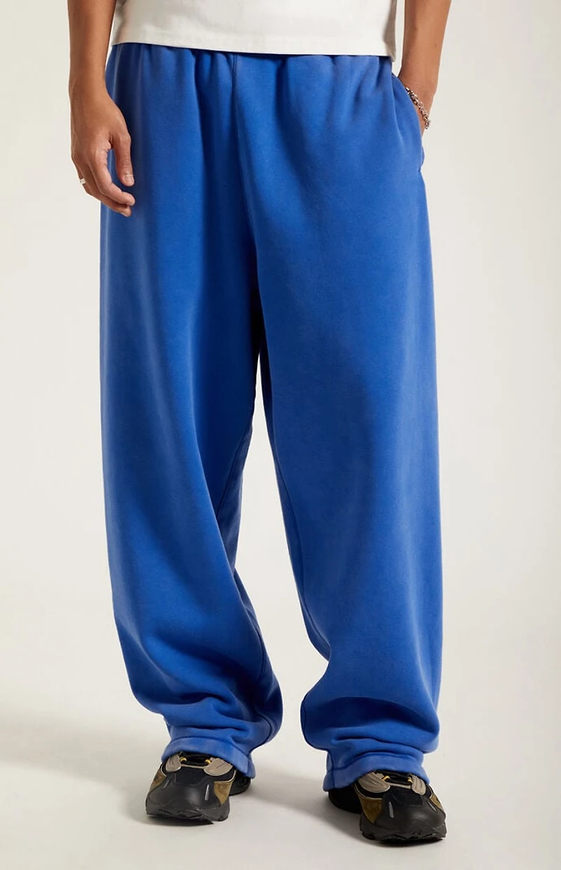Pacsun Blue Washed Fleece Extreme Baggy Sweatpants