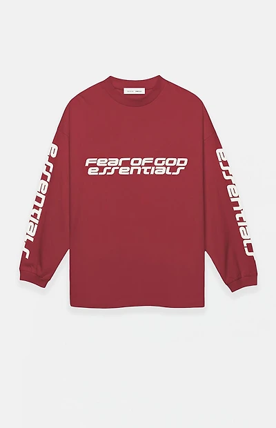 Fear of God ESSENTIALS Crimson '90s Long Sleeve T-Shirt