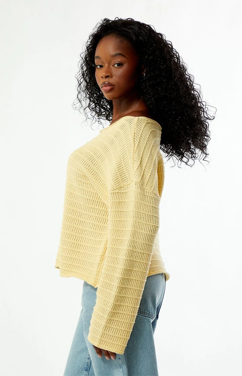 Your Favorite Leni Off-The-Shoulder Sweater