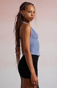 Third Charm Gina Shine Halter Top