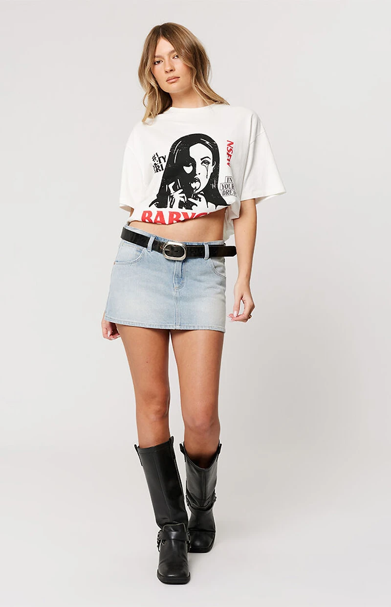 ABRAND Stella 99 Denim Mini Skirt