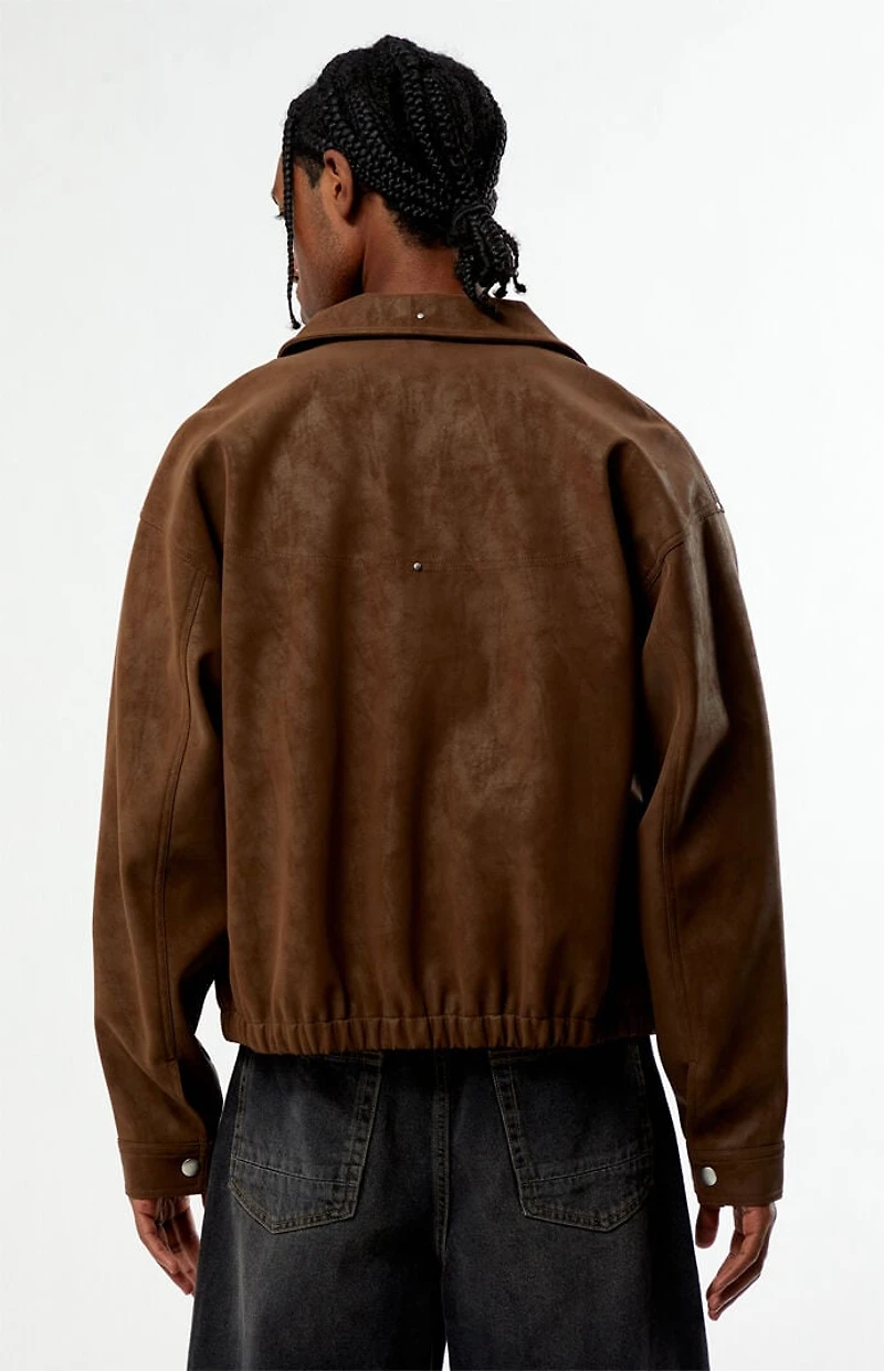 Pacsun Alex Studded Faux Leather Gas Jacket