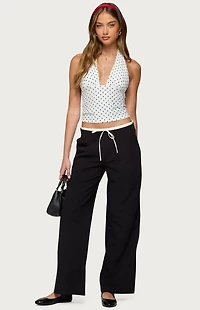 Edikted Blaire Polka Dot Halter Top