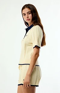 adidas Cable Knit Cali Polo Shirt