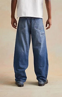 RARE DNM EDIT Medium Indigo Rhinestone Studded Baggy Jeans