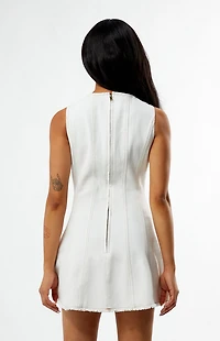 Your Favorite Contrast Stitch Denim Mini Dress