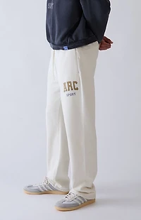 A.R.C. Cream Fleece Baggy Sweatpants