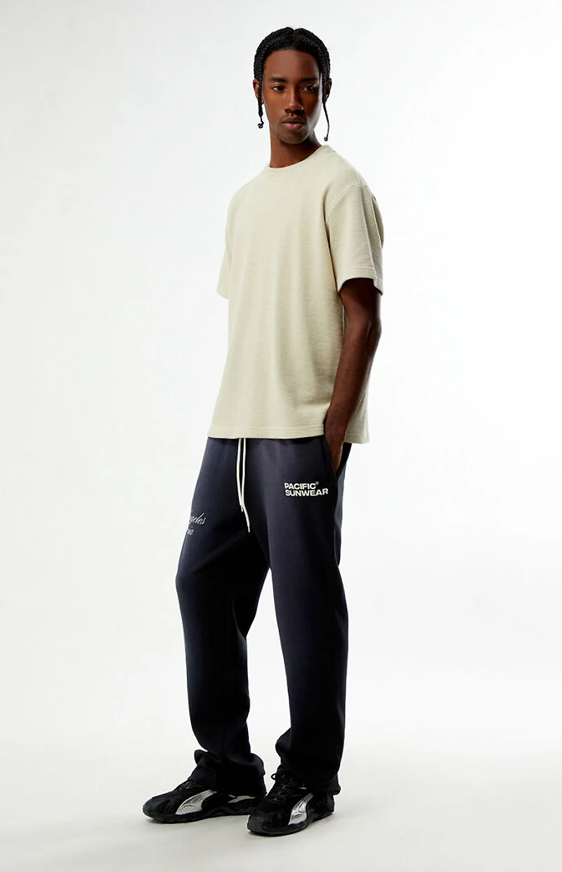 Pacsun Washed Black Terrain Straight Leg Sweatpants