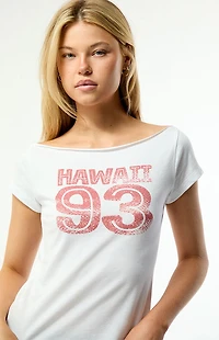 Your Favorite Hawaii 93 Off-The-Shoulder T-Shirt