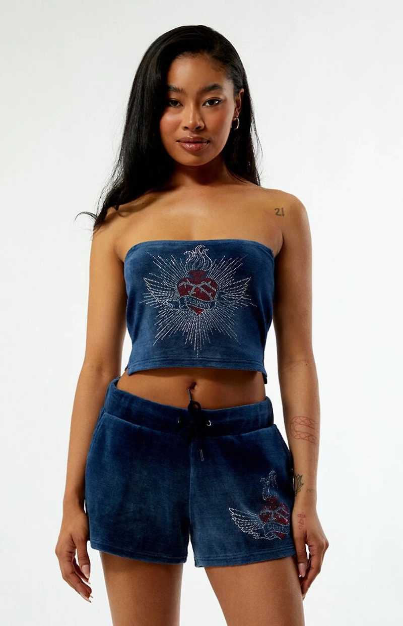 Playboy By PacSun Velour Tube Top