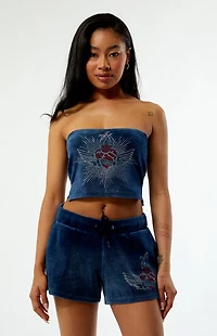 Playboy By PacSun Velour Tube Top