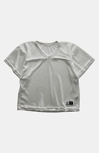 PS VINTAGE 2000s Mesh Cropped Jersey V-neck Top