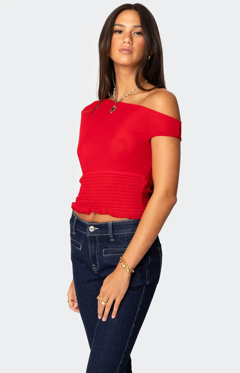 Edikted Jenny Scrunched Asymmetric Top