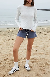 John Galt Silver Tori Basic Long Sleeve Top