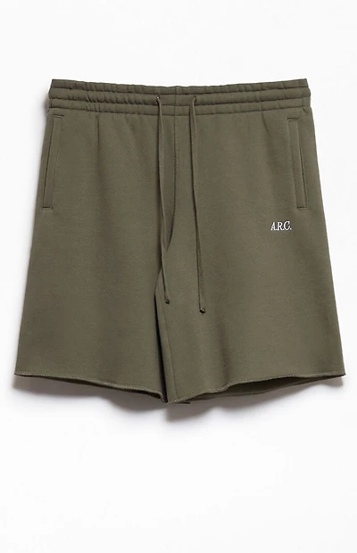 A.R.C. Green Standard Long Fleece Sweat Shorts