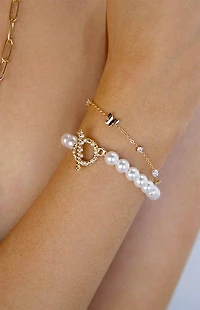 Ettika Butterflies & Pearls Bracelet