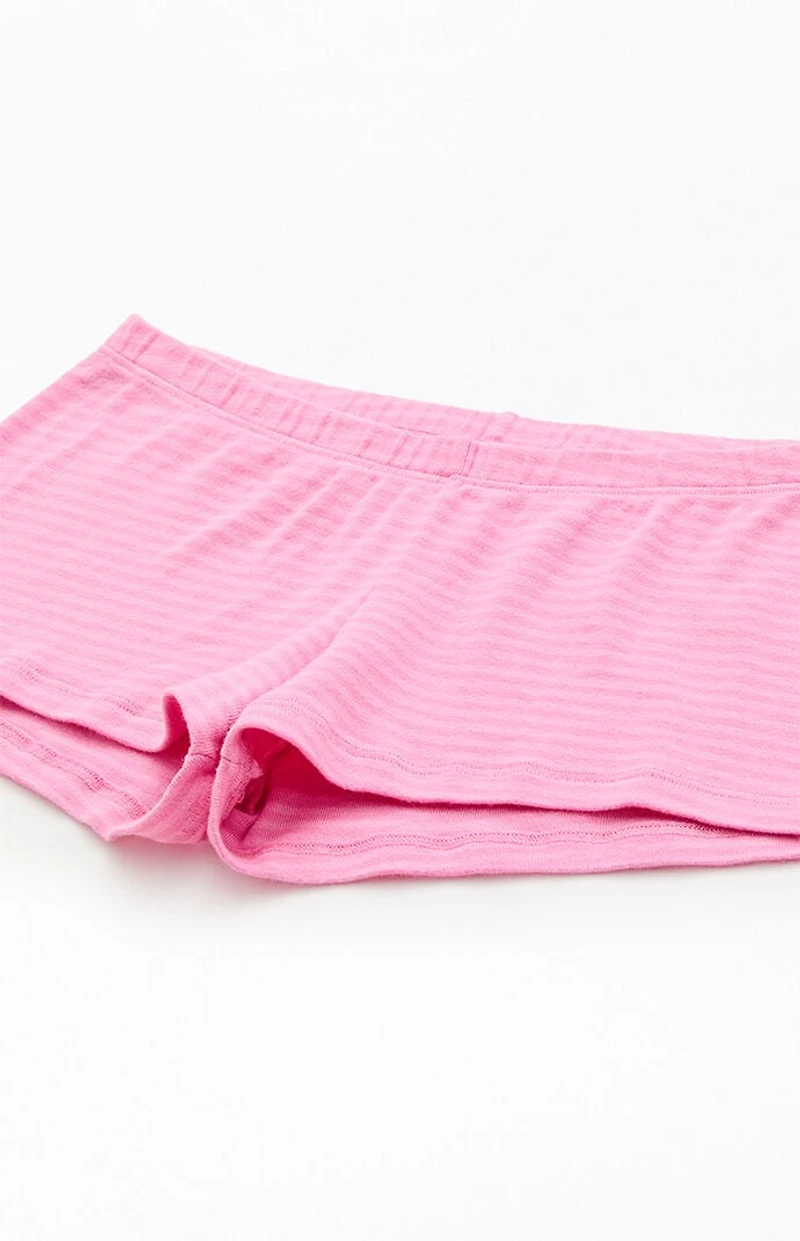 John Galt Pink Striped Boxer Boyshorts