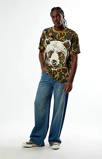 Pacsun Camo Grizzly Bear T-Shirt