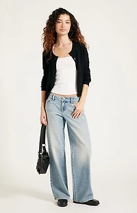 Pacsun Zoe Low Rise Girlfriend Jeans Light Blue
