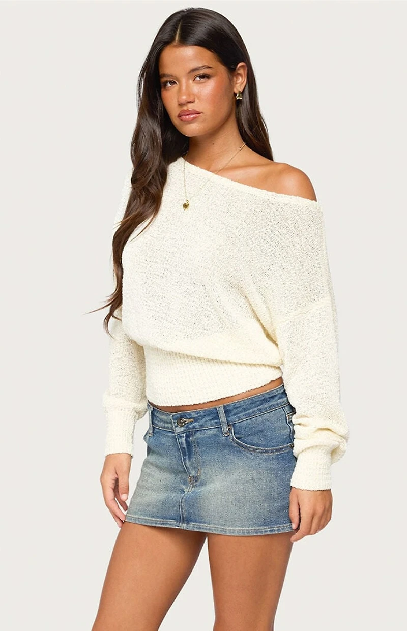 Edikted Parra Off-The-Shoulder Sweater