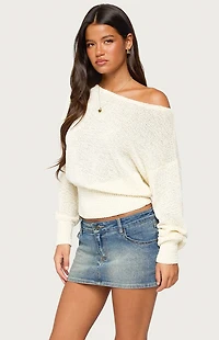 Edikted Parra Off-The-Shoulder Sweater