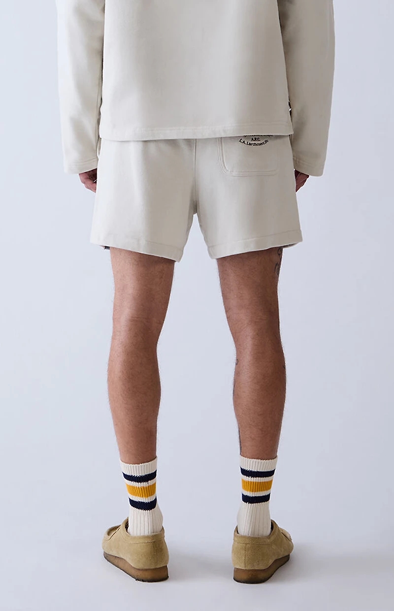 A.R.C. Cream Fleece Sweat Shorts