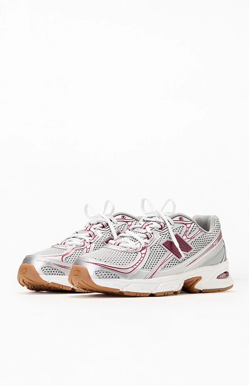 New Balance Burgundy & Gray 740 Sneakers