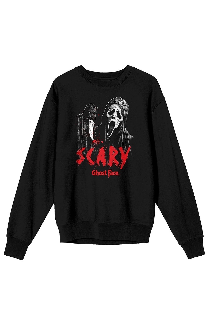 Ghostface Scary Mask Crew Neck Sweatshirt
