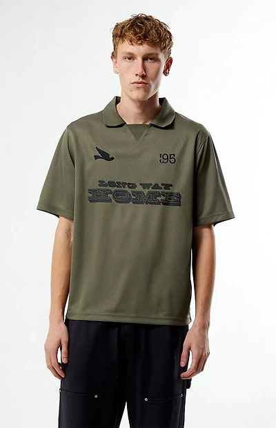 Pacsun Olive Long Way Home Mesh T-Shirt