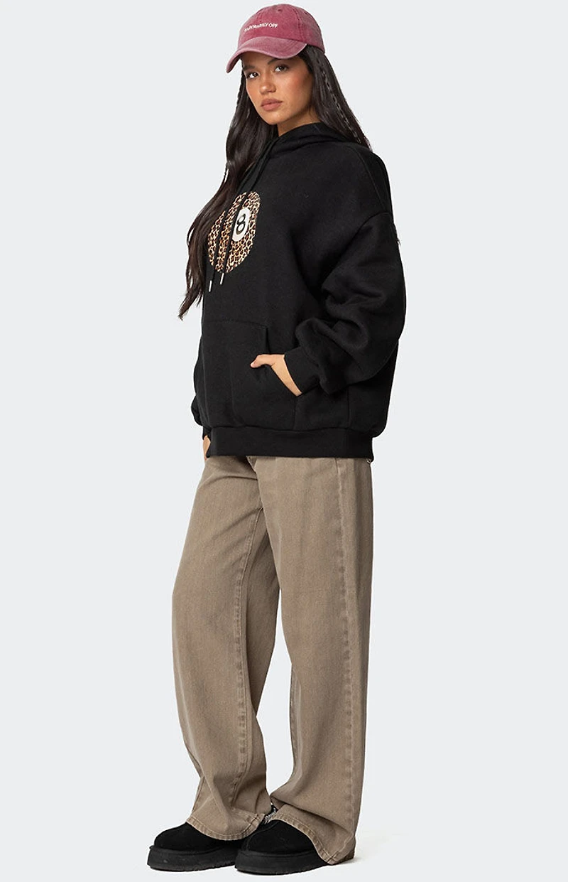 Edikted Leopard 8 Oversized Hoodie
