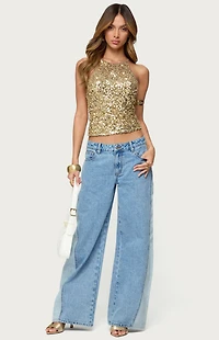 Edikted Pasha Sequin Tank Top