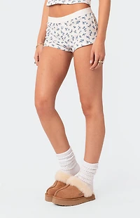 Edikted Pamper Waffle Micro Shorts