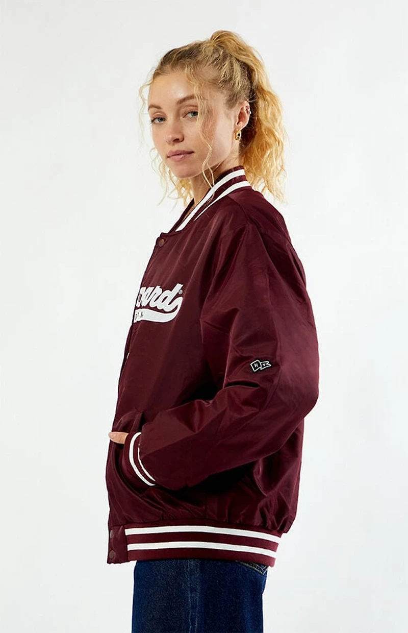 HYPE & VICE Harvard Crimson A-Game Varsity Bomber Jacket
