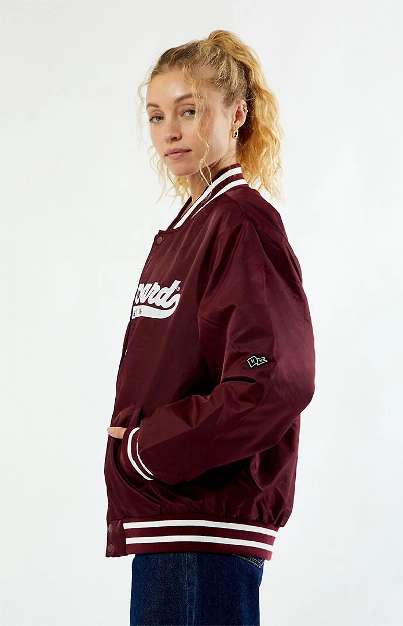 HYPE & VICE Harvard Crimson A-Game Varsity Bomber Jacket